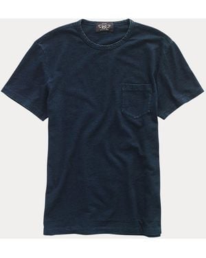 RRL Indigo Cotton Jersey T-shirt - Blue