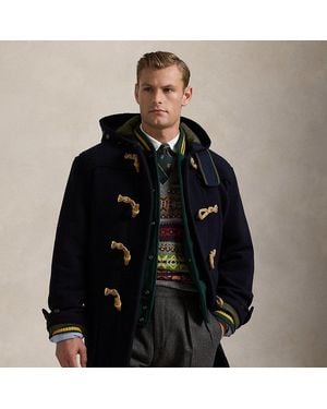 Ralph Lauren Wool Twill Toggle Coat - Black