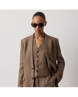 Ralph Lauren Marcy Linen Jacket - Brown