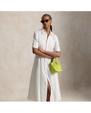 Polo Ralph Lauren Linen Panelled Shirtdress - White