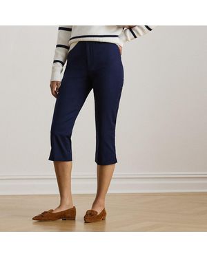 Ralph Lauren Double-Faced Stretch Capri Pants - Blue