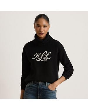 Ralph Lauren Jersey De Cachemira Con Logotipo - Negro