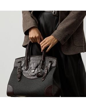 Ralph Lauren Flanelltasche Soft Ricky 33 Mit Besatz - Schwarz