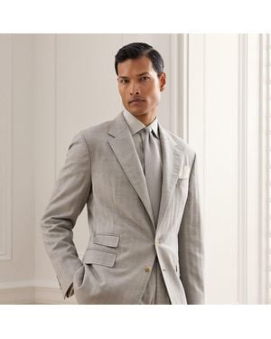 Ralph Lauren Glenn Hand-Tailored Herringbone Jacket - Gray