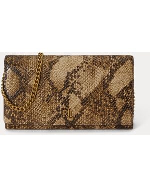 Ralph Lauren Adair Ii Medium Crossbodytas Met Reliëf - Metallic
