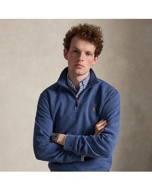 Polo Ralph Lauren Estate-Rib Quarter-Zip Pullover - Blue