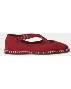 Polo Ralph Lauren Grosgrain Mary Jane Espadrille - Red
