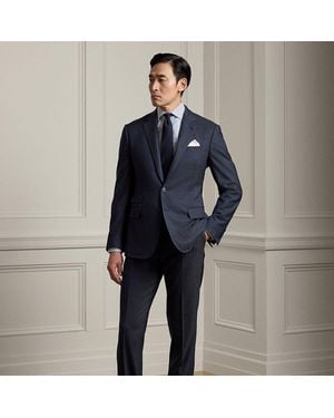 Ralph Lauren Kent Hand-Tailored Glen Plaid Wool Suit - Blue