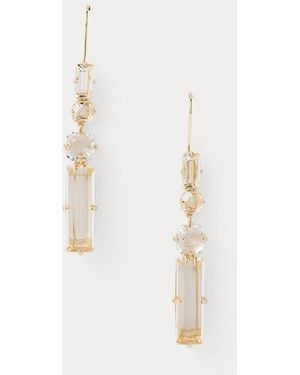 Ralph Lauren Gold-tone Crystal Linear Earrings - Natural