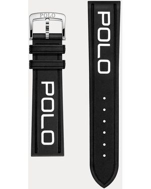 Polo Ralph Lauren Correa De Reloj De Goma Polo - Negro