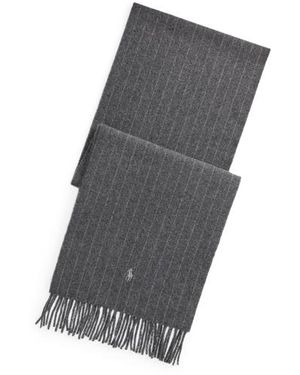 Polo Ralph Lauren Sciarpa gessata in cashmere e lana - Grigio