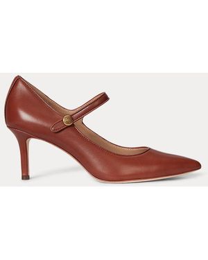Ralph Lauren Ralph Lauren Lanette Calfskin Mary Jane Pump - Red
