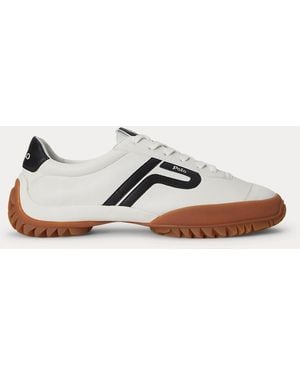 Polo Ralph Lauren Treaded Leather Low-Top Trainer - White