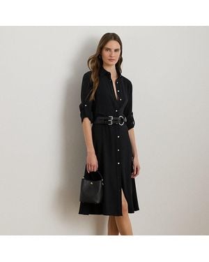 Ralph Lauren Chemisier in georgette double-face - Nero
