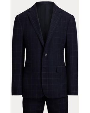 Ralph Lauren Kent Handmade Windowpane Wool Suit - Blue