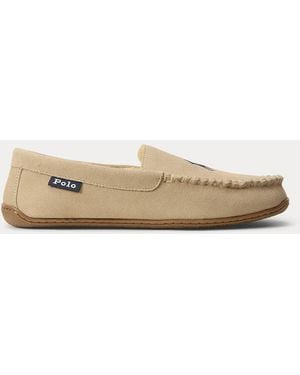 Polo Ralph Lauren Brenan Suede Slipper - Natural