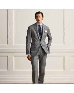 Ralph Lauren Kent Hand-Tailored Sharkskin Suit - Gray