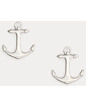 Ralph Lauren Sterling Anchor Studs - Metallic