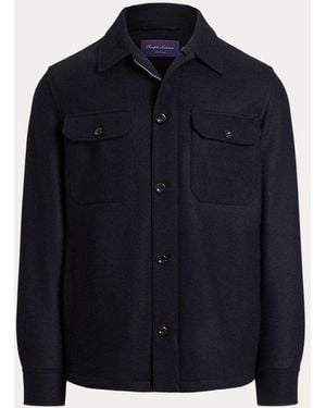 Ralph Lauren Felton Overhemdjack Van Kasjmiermix - Blauw