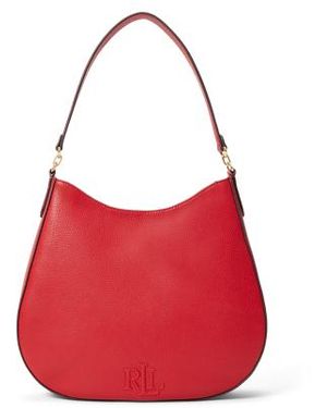 Ralph Lauren Borsa a spalla Adley grande in pelle - Rosso