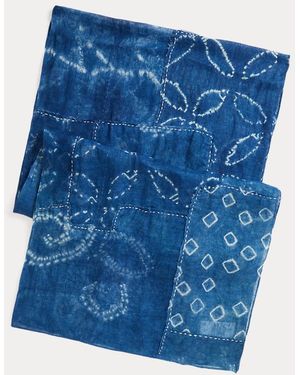 Polo Ralph Lauren Linnen Patchwork Sjaal - Blauw