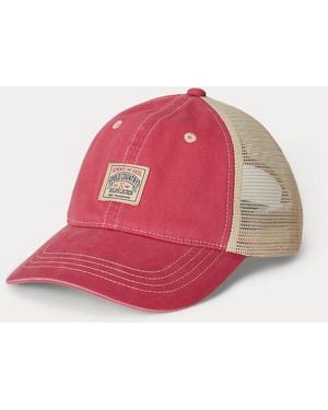 Ralph Lauren Polo Country Twill Trucker Cap - Pink
