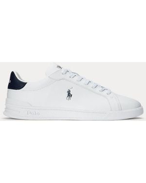 Polo Ralph Lauren Heritage Court Ii Leather Trainer - White