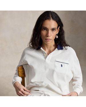 Ralph Lauren Terry Long-Sleeve Polo Shirt - White