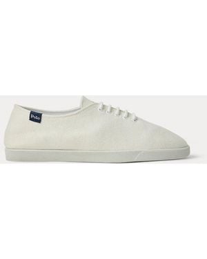 Polo Ralph Lauren Zapatilla Deportiva De Loneta De Algodón - Blanco