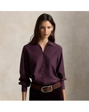 Ralph Lauren Cotton-Silk Shirt - Purple