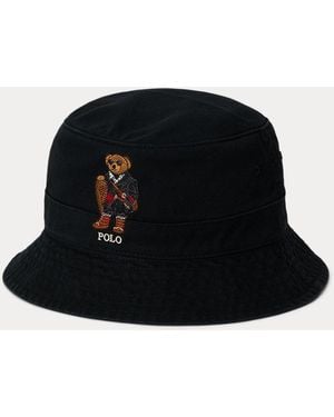 Ralph Lauren Polo Bear Twill Bucket Hat - Black