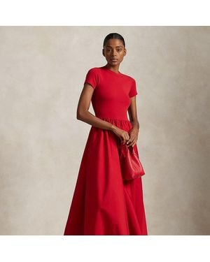 Polo Ralph Lauren Cotton Short-Sleeve Dress - Red