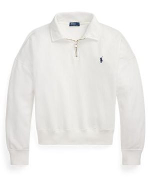 Polo Ralph Lauren Pullover con un quarto di cerniera - Bianco