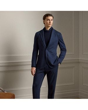 Ralph Lauren Ralph Lauren Hand-Tailored Herringbone Suit Trouser - Blue