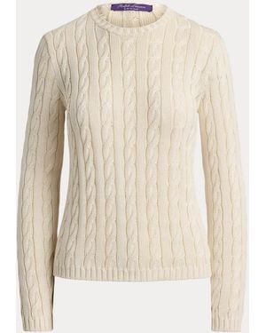 Ralph Lauren Jersey Con Seda En Punto De Ochos - Neutro