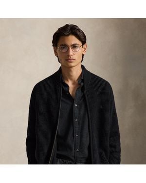 Polo Ralph Lauren Strickjacke Aus Waffelpiqué - Schwarz