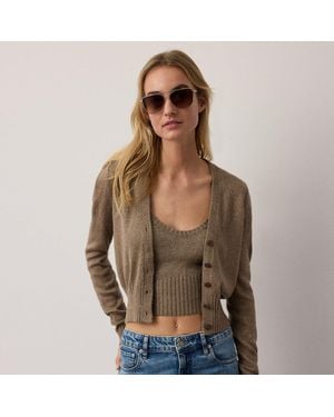 Ralph Lauren Strickjacke Aus Mouliné-Seidenmischung - Braun