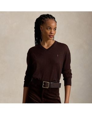 Polo Ralph Lauren Wool V-Neck Jumper - Black
