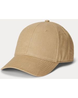 Ralph Lauren Linen Ball Cap - Natural