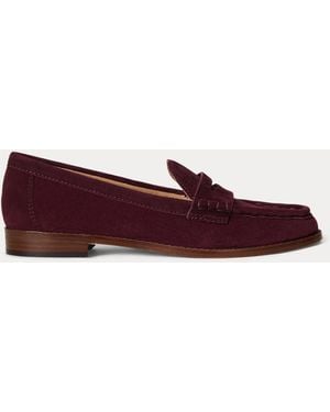 Ralph Lauren Wildlederloafer Wynnie - Rot