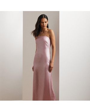 Ralph Lauren Vestido De Charmeuse Sin Tirantes - Marrón