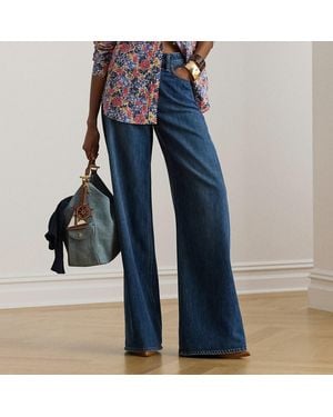 Ralph Lauren Ralph Lauren High-Rise Wide-Leg Jean - Blue