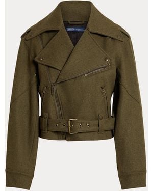 Polo Ralph Lauren Bikerjacke Aus Wolle - Grün