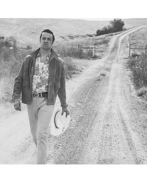 RRL Slim-Fit Westernhemd Aus Jersey - Grau