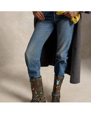 Polo Ralph Lauren Prl X Tópa Leather Medicine Boot - Blue