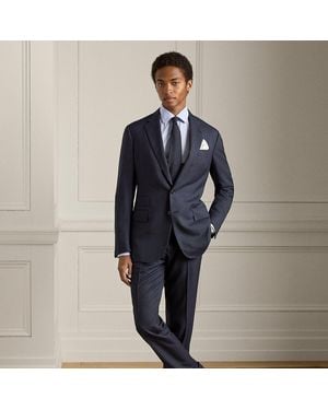 Ralph Lauren Kent Hand-Tailored Pin Dot Suit - Blue
