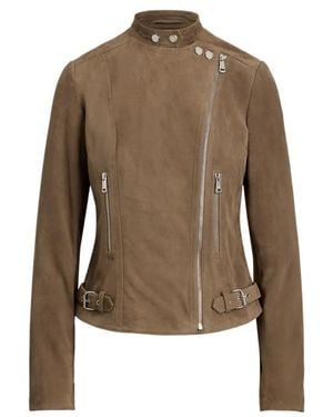 Ralph Lauren Giacca biker in capra scamosciata - Marrone