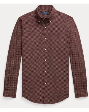 Polo Ralph Lauren Custom Fit Foulard Stretch Poplin Shirt - Purple