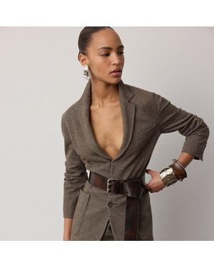 Ralph Lauren Hailey Broken-Twill Jersey Jacket - Gray