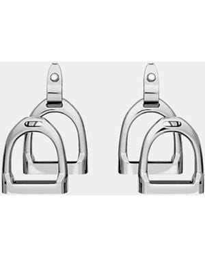 Ralph Lauren Sterling Silver Double-stirrup Earrings - Metallic
